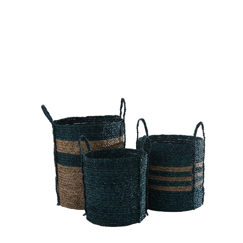 L405 S/3 Striped Baskets Blue