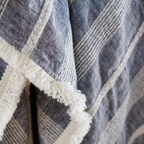 Promenade Throw with Cotton Fringing